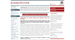 Desktop Screenshot of legislationline.org