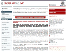 Tablet Screenshot of legislationline.org